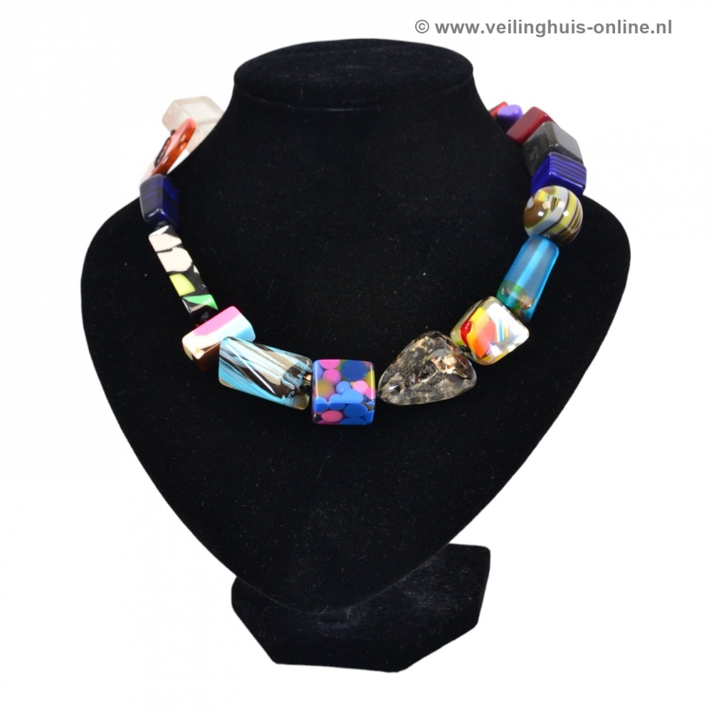 Collier Sautoir De Marque Sobral En Résine - Occasion - Bijou Ethnique Ou Fantaisie